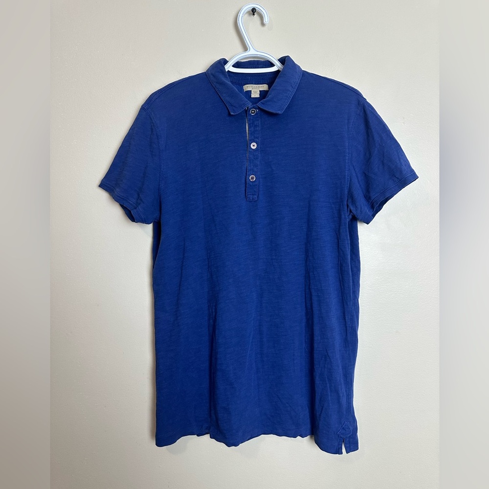 Burberry Size M Royal Blue Polo Shirt